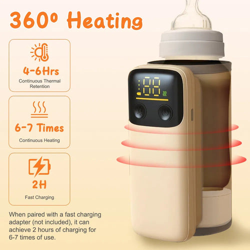 Portable Baby Bottle Warmer with Night Light